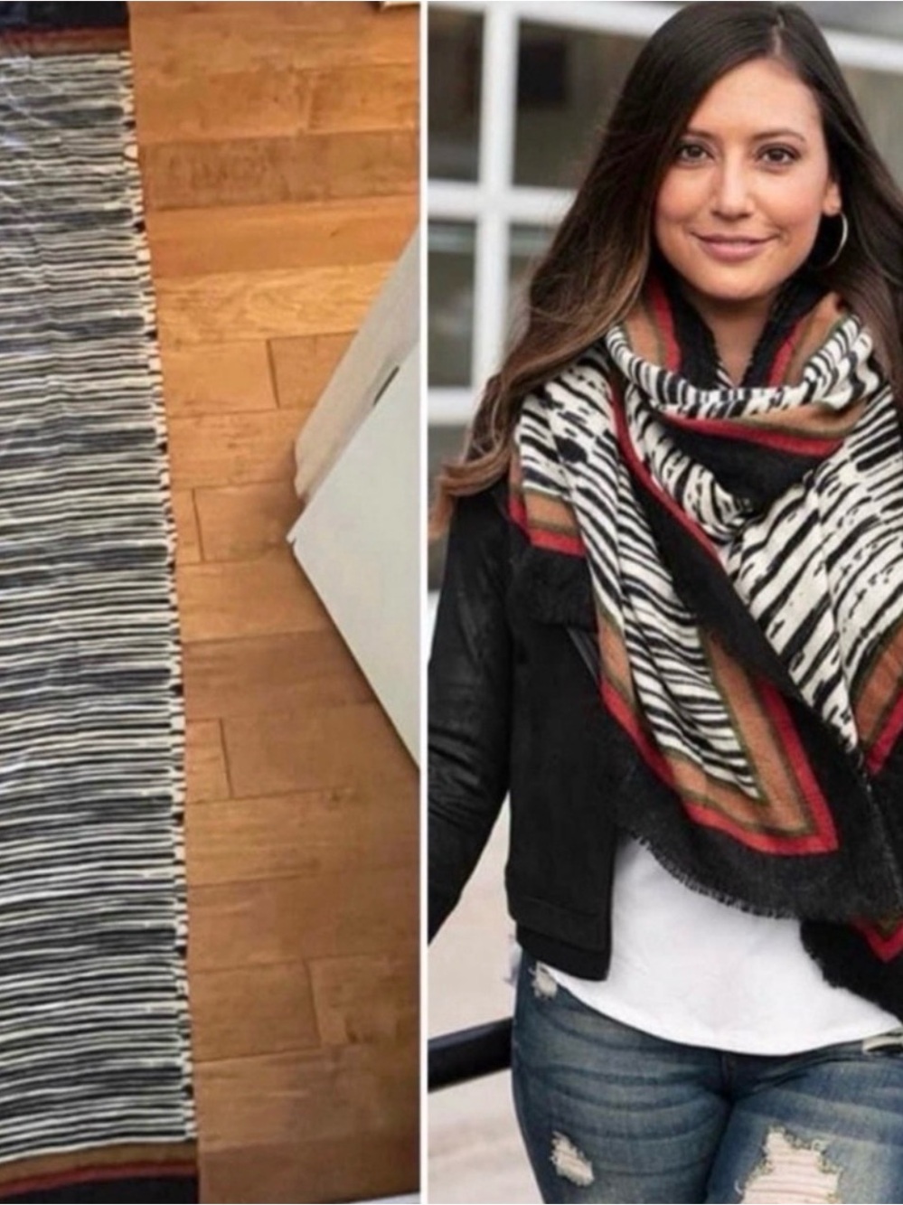 Grace & Lace Zebra-Print Acrylic Scarf
